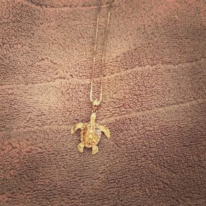 Gold Turtle Necklace